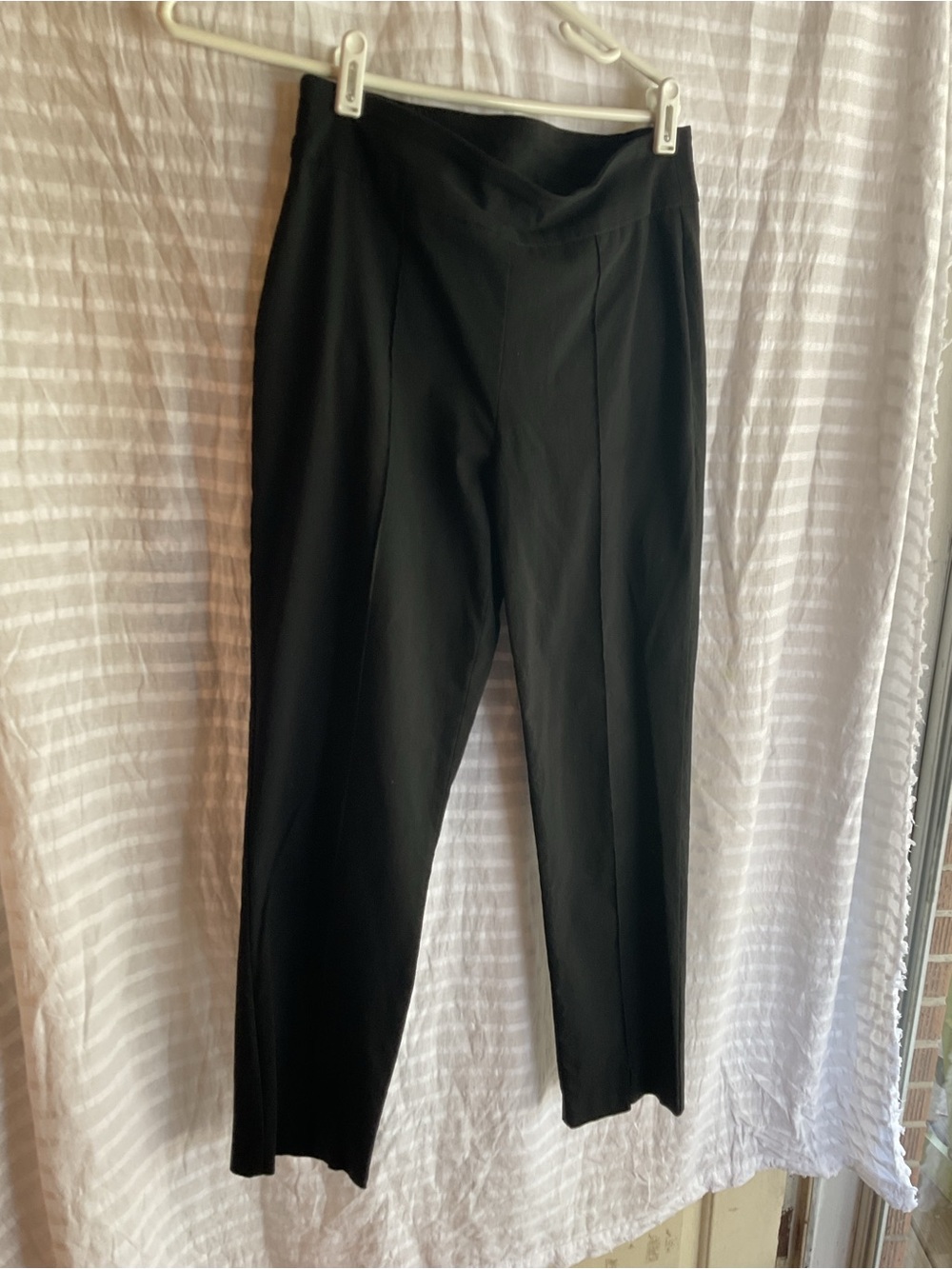 THIN HER Black Women's Knit Pull-On Pants SZ.8 Comfortable